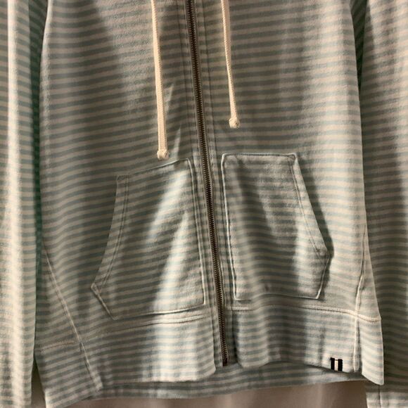 Gap hoodie white/blue stripe full zipper. - Picture 4 of 12